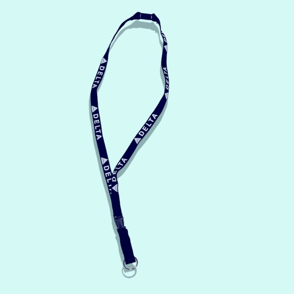 Delta Air Lines Official Black Lanyard Strap For ID & Keys New - Picture 8 of 16